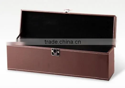 elegant leather single wine glass box
