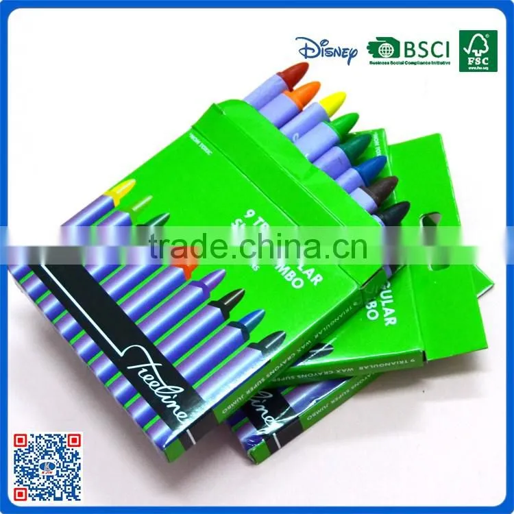 2016 personalized 9 color triangular crayons