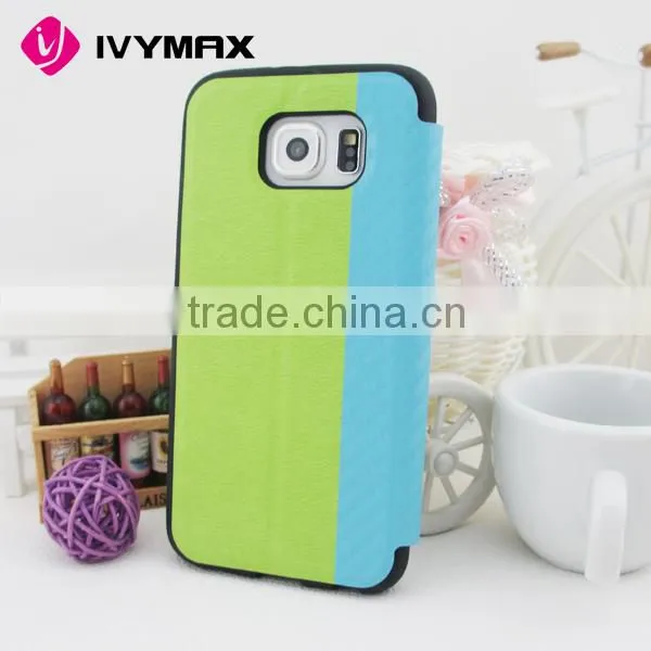 Colorful mobilephone case for samsung galaxy s6 new wallet leather case