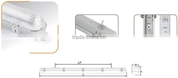 Vaportight Fluorescent Lighting Fixture T5 1*14w