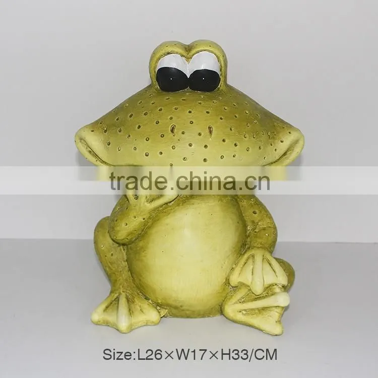 Customized Resin Animal Model Ornament Polyresin Garden Animal Statue Magnesium Oxide Resin Frog Decoration