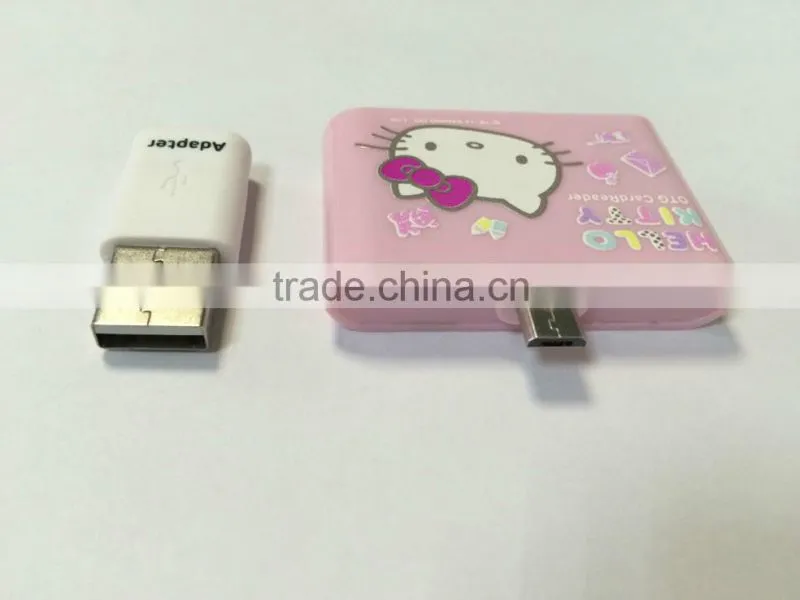 OTG Micro USB 4 In 1 SD Micro SD TF Card Reader for PC and Smartphone