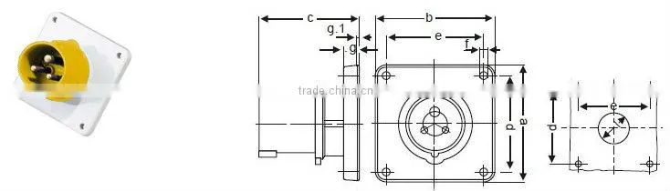 New CEE industrial plug and socket