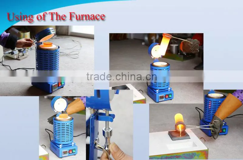 220V Single Phase 1kg Electric Aluminium Melting Furnace
