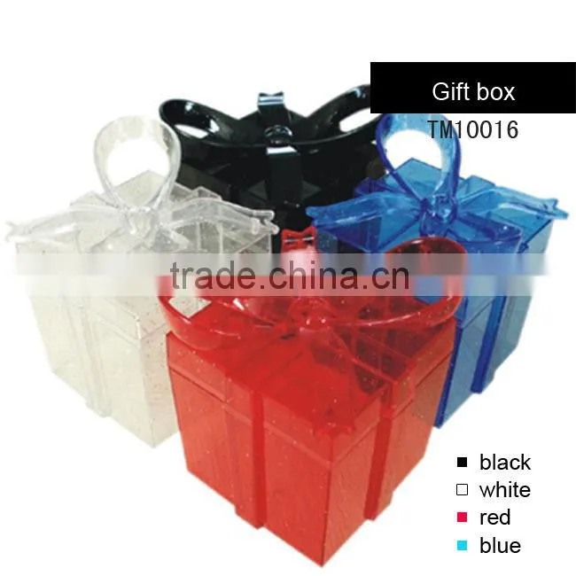 Colorful plastic bow tie gift box small gift boxes for sale