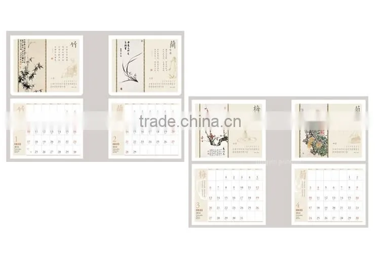 Exquisite cloth frame openwork carving desk calendar