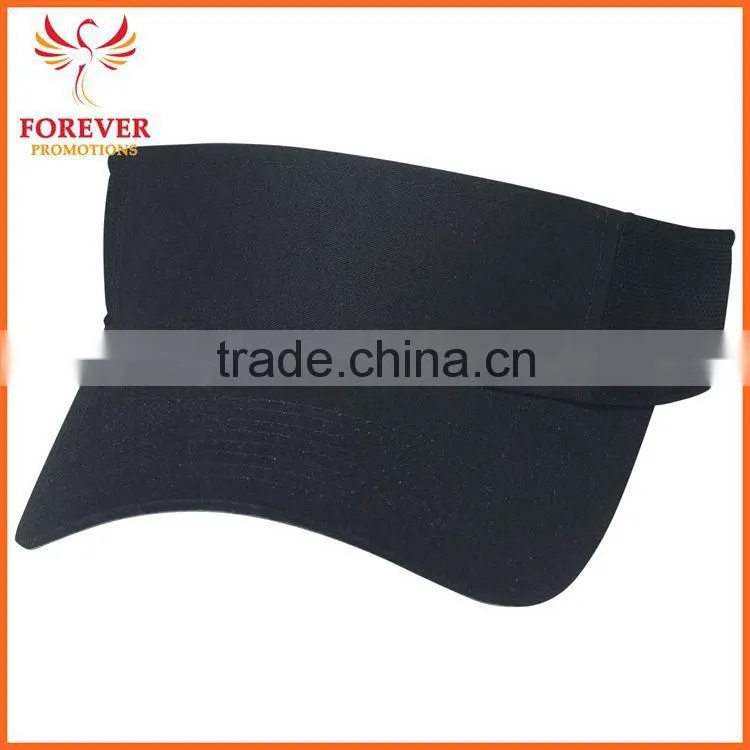 2016 New Design Visor Cap Cotton Mesh Sides Closure With Elastic Pull Tag Visor