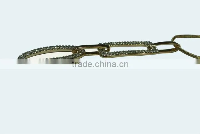 18K Gold plating pendant Chain Necklace& Czech Crystal necklace LN050-2