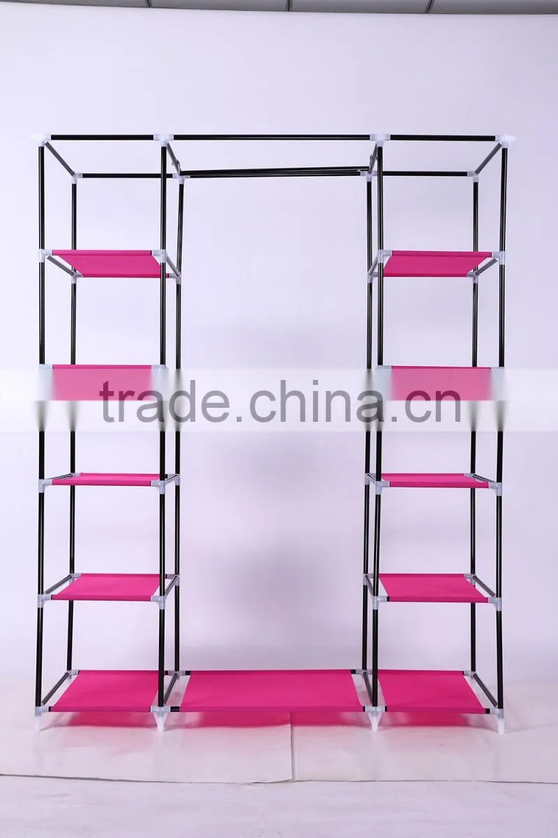 Modern Bedroom Steel Wardrobe, Single Clothing Storage Wardrobe