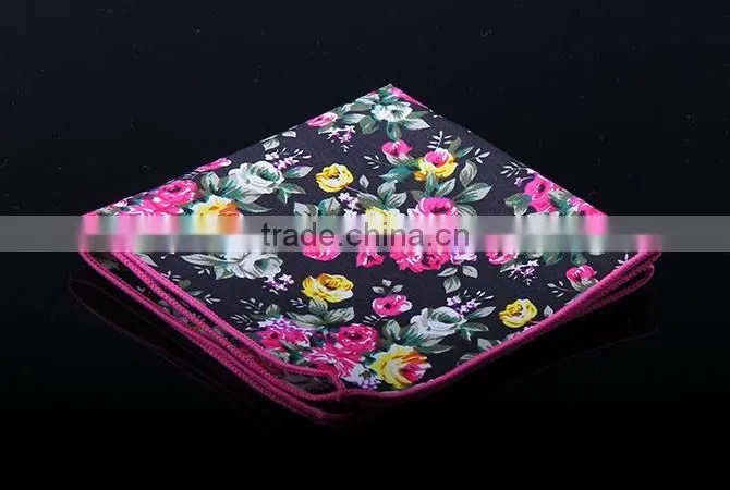 Wholesales Pocket Square Mens 100%Cotton Handkerchief