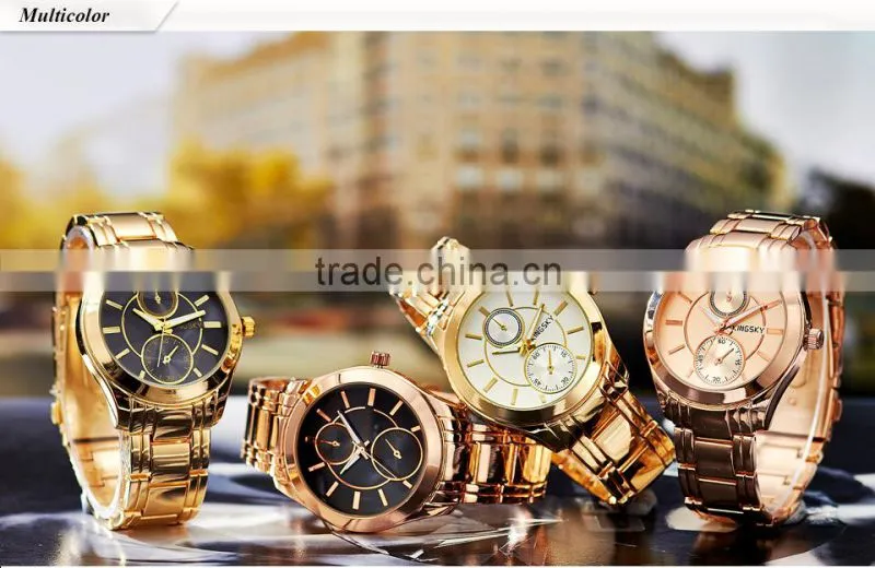 2015 Kingsky Hot Sale 2035 Ladies Quartz Clock Women smart watch KY055-2