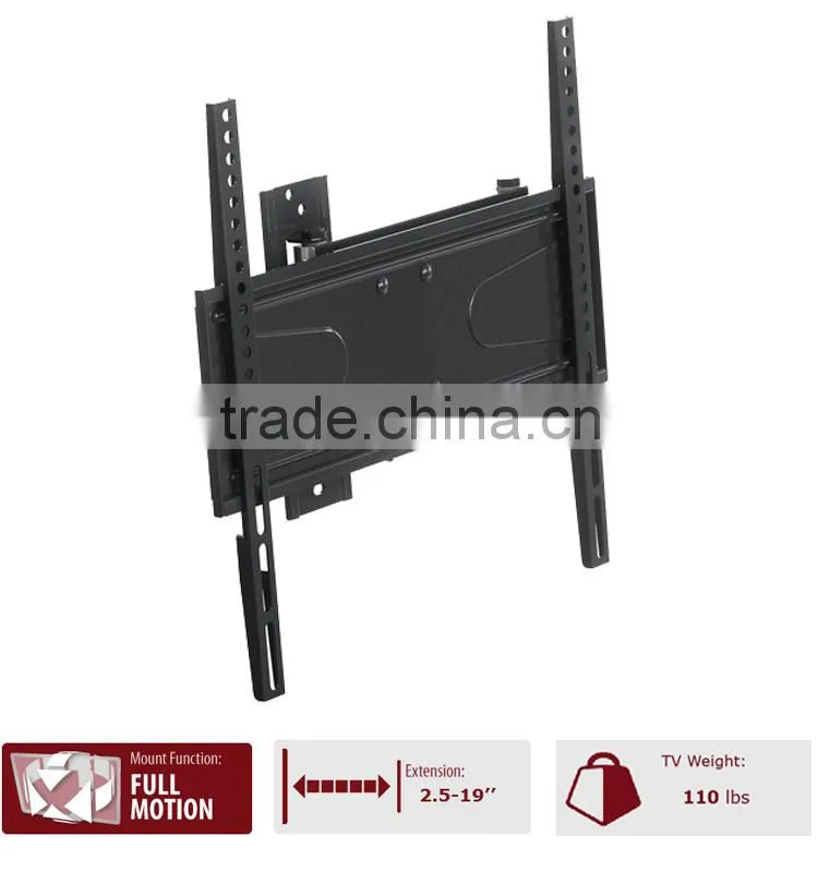 Heavy duty articulating arm LCD LED monitor wall mount for plasma flat screen from 32"~55"
