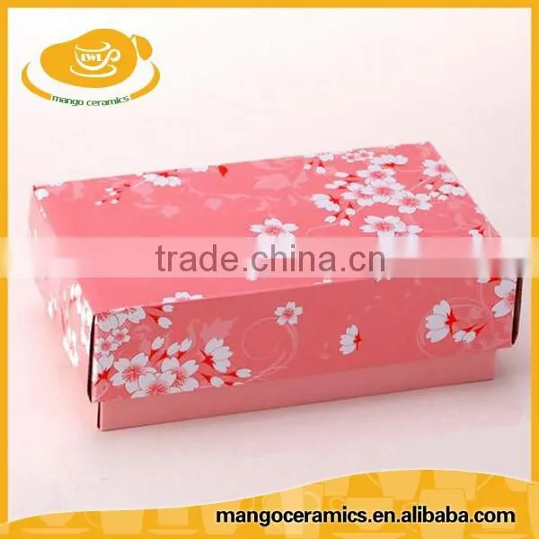 Japanese style pink sakura ceramic coffe cup and saucer set