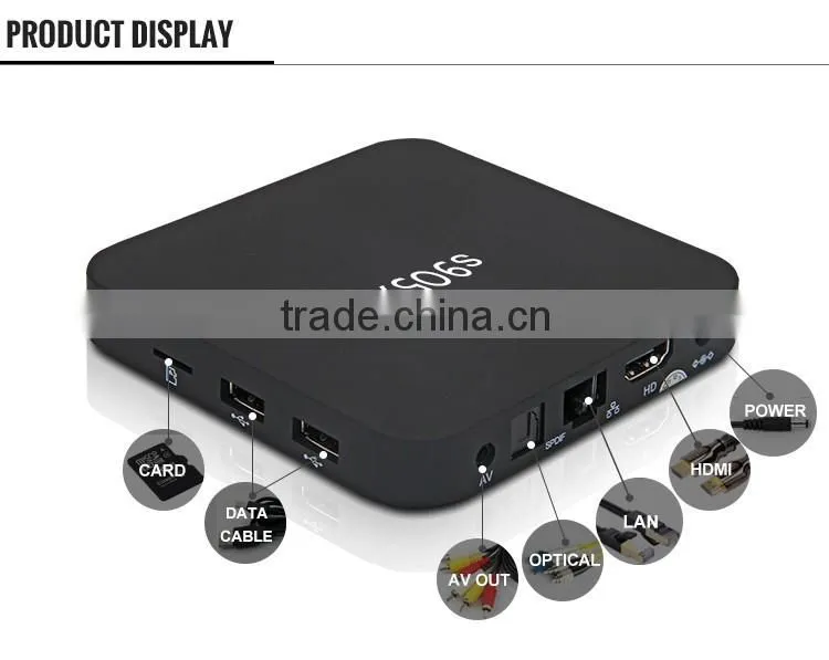 JUNUO 2016 Amlogic s905x A53 quad core android 6.0 marshmallow 2g 8g google tv box