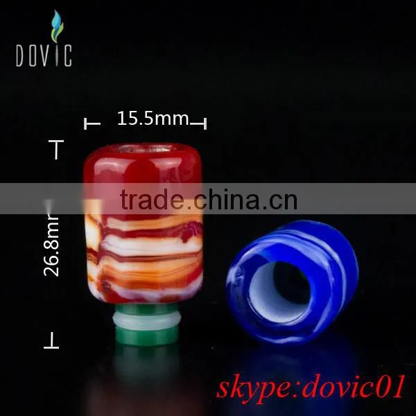 Ecig drip tip with pyrex glass