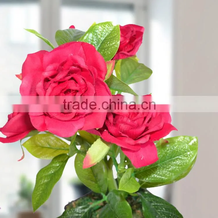 artificial flower rose plastic rose flowers guangdong