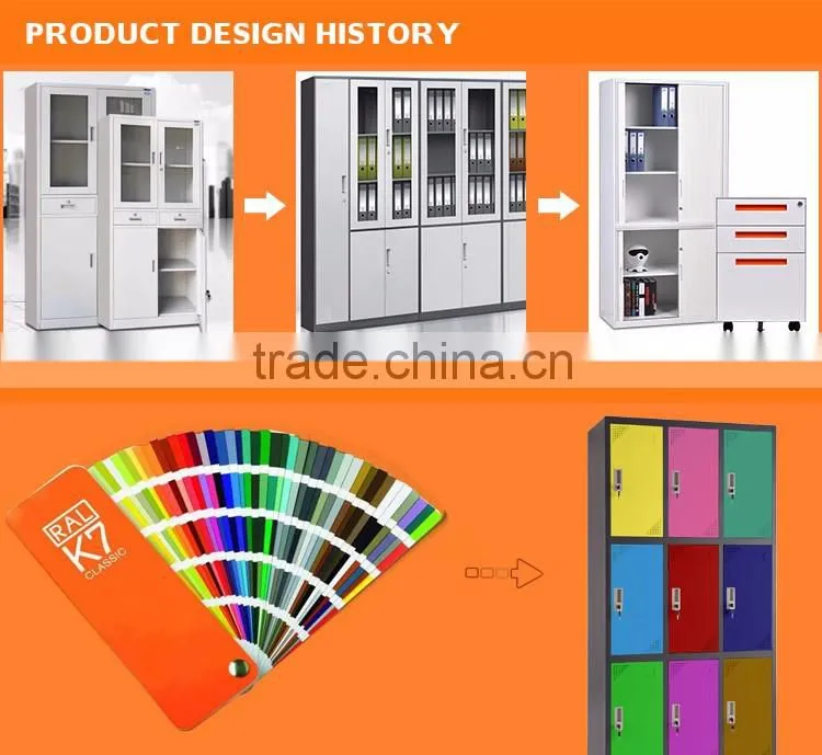 Office Furniture Stock Steel Metal Wardrobe Sliding Door Hardware