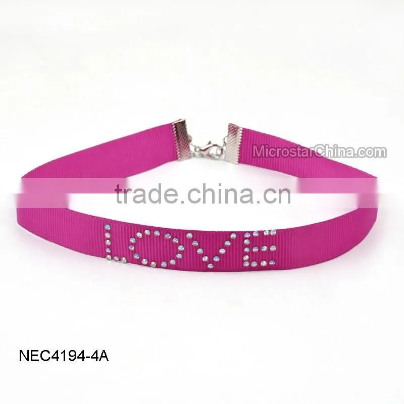 2016 New Design Resin Crystal Beads Adjustable Fashion Ribbon Bracelet Wholesale