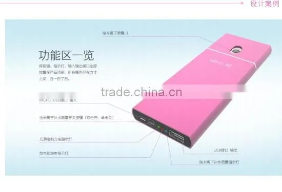 best gift for ladies,cyclenpo water spray function 4000mah protable power bank lipo battery cell