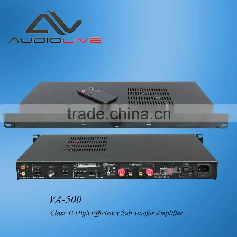 VA-500 Class-D High Efficiency Professional Subwoofer Speaker Amplifier