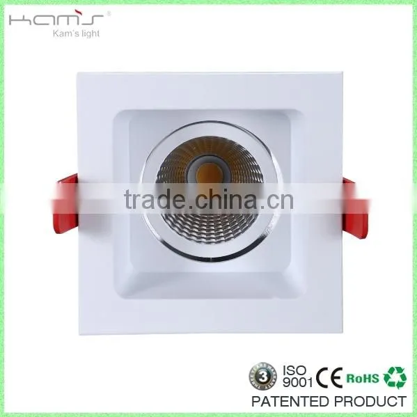 Adjustable 15W White Square LED Downlights / China Square LED Downlighting Wholesale