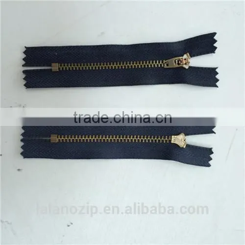 leather jacket metal zipper for Wholesale Clothing 5# brass