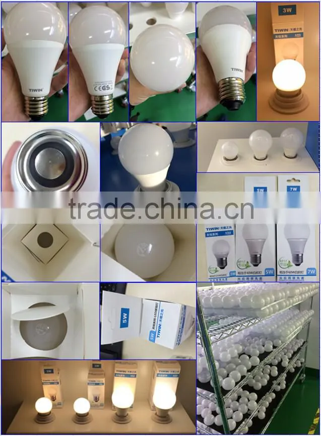 TIWIN 5700k cool white daylight LED E27 Bulb 7W lamp with TUV GS CE ROHS CERTIFICATE LED