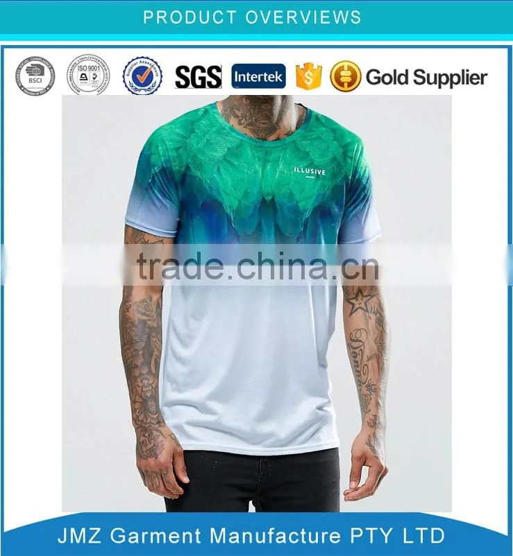 Custom high quality fashion men t shirt splatter print tee