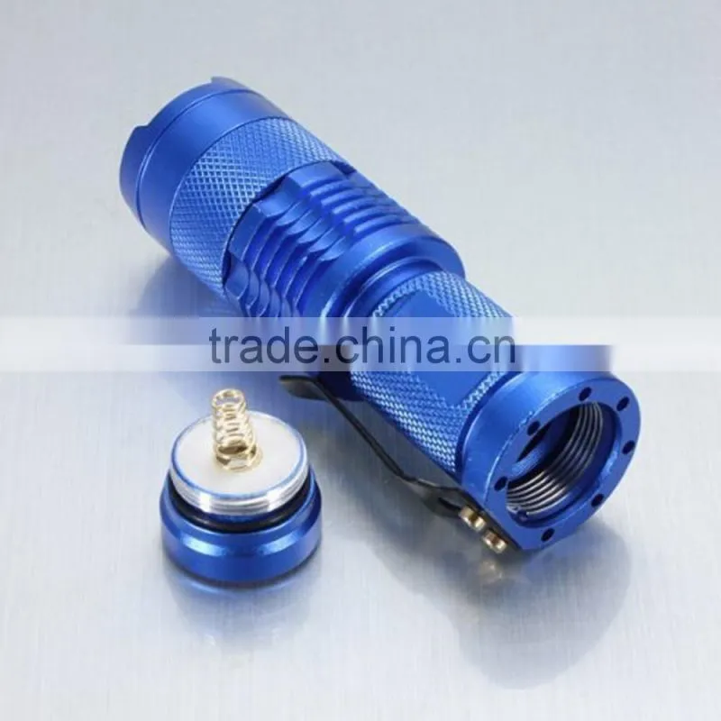 Promotional gift blue point flashlight rechargable