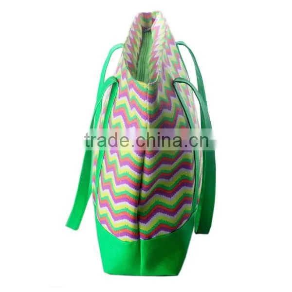 Wholesale Canvas Beach Bag,Chevron Beach Tote Bags