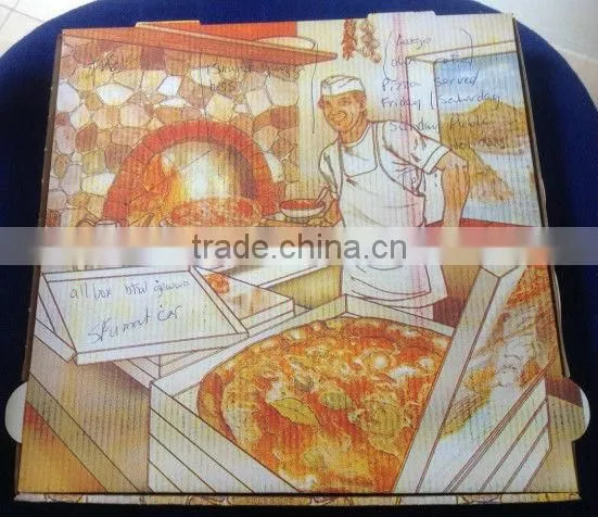 3- color/4-color printing pizza box/high quality best price pizza box