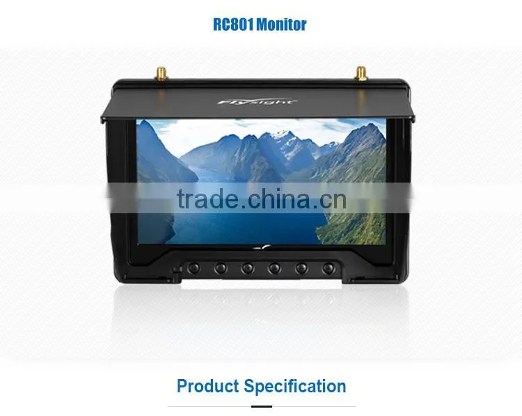 C465 7 inch High resolution 1024x600 HD monitor built in battery and dual receiver for dji phantom