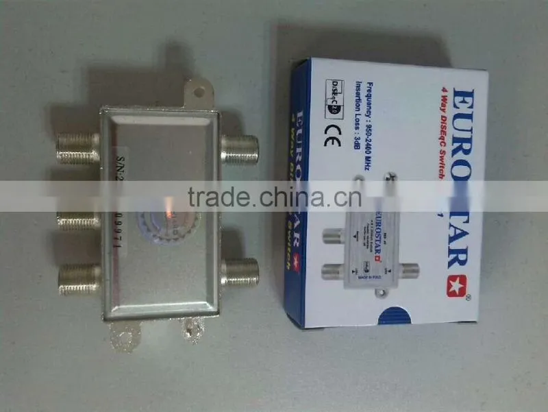 EUROSTAR DiSEqC Switch 4 in 1/ four way DiSEqC Switch EDS-41