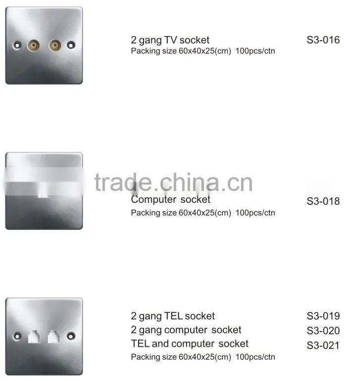2 gang 16a 2 pin socket, 4pin socket