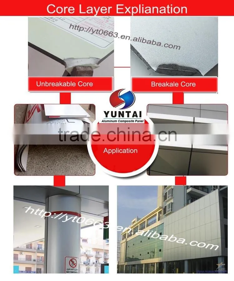stylish Brushed Silver Aluminum composite panel decorative building materials best price list