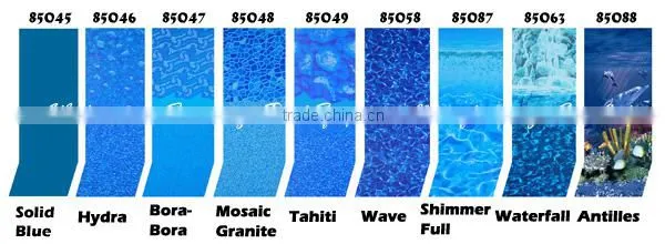 Tough, Long-lasting PVC Shimmer Full Patterned Pool liner