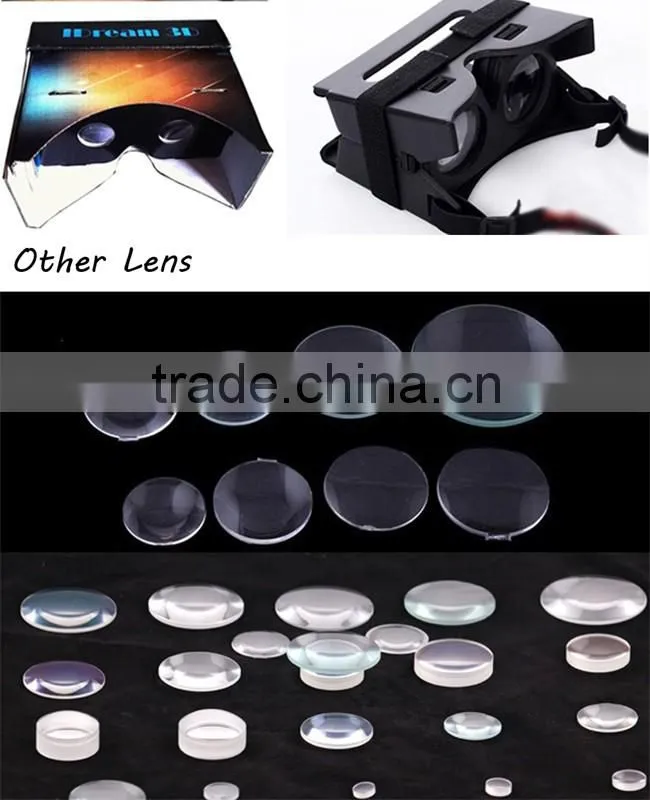 BIJIA 25mm acrylic google cardboard biconvex lens for virtual reality glasses/Google cardboard lens/3D glasses