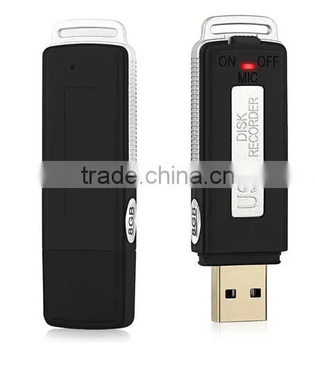 8gb usb flash drive bulk audio voice recorder Built-in Rechargeable Lithium Battery