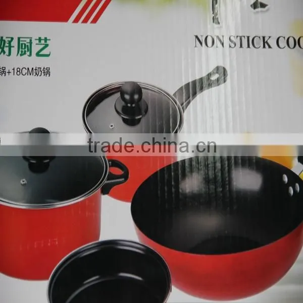Hottest high quality 5pcs magical non-stick ceramic pan for wholesales