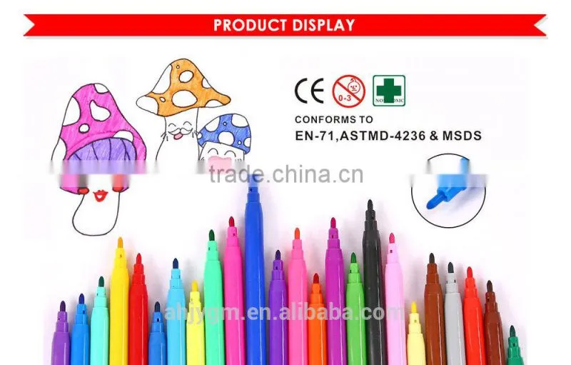 6/12/18/24/30/36 Colors Plastic Water Color Pen/felt tip pen