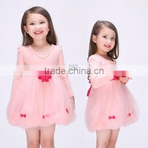 spring autum lace kids party wear dresses for girls lovely baby kids clothes girls dresses