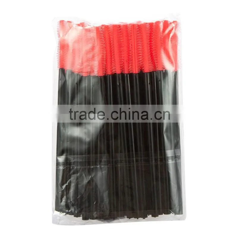 50Pcs One-off Eyelash Curler Sizable Pack Black Knife Shape Disposable Professional Brush Silicone Head Lash Brush
