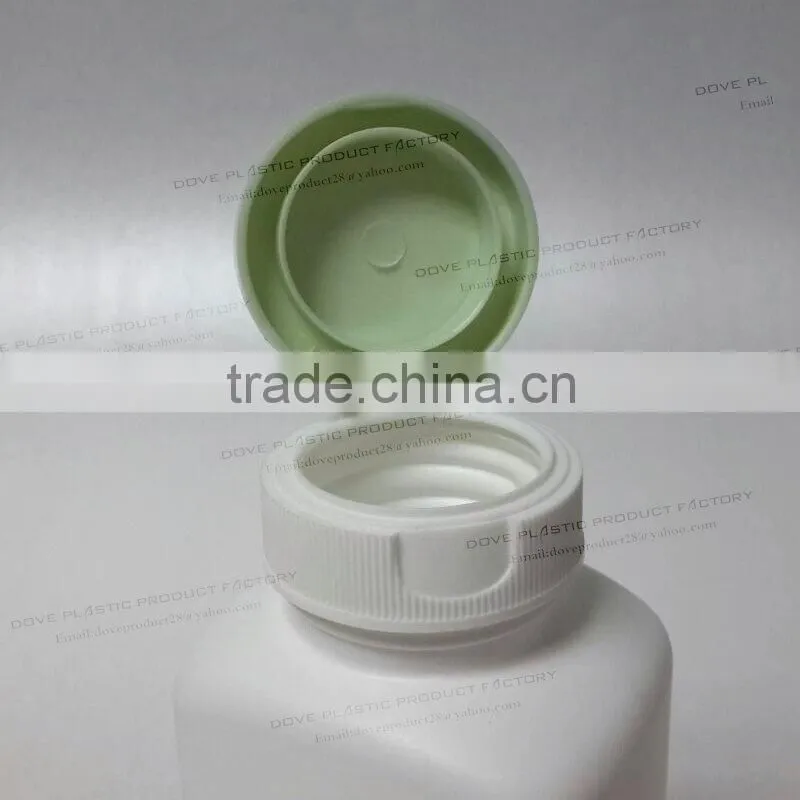 wholesale 250ml PE material square medicine packing empty plastic pill bottles