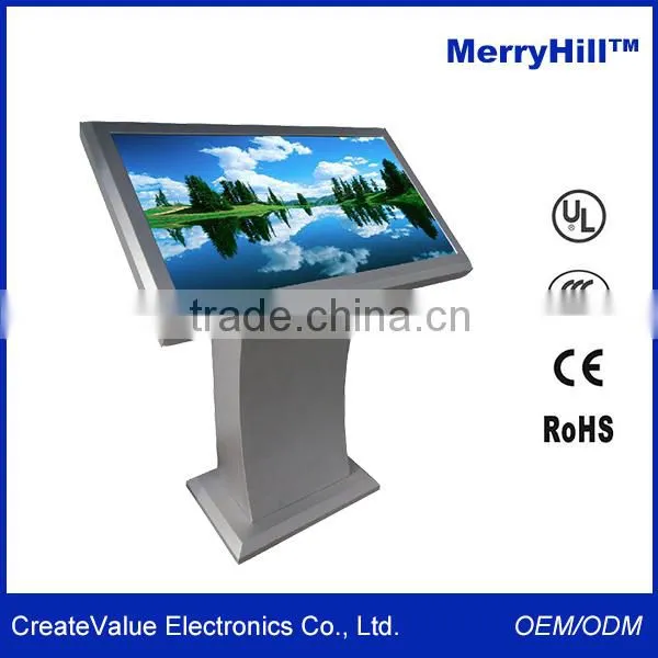 Floor Stand Interactive Kiosk PC 84 inch LCD Touchscreen 4K Monitor With Built In Computer