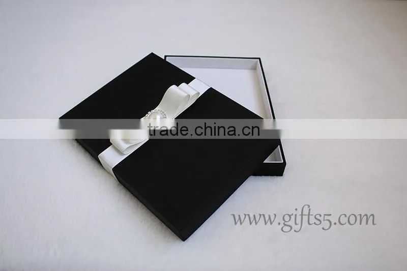 High quality Black wedding gift boxes for invitation cards