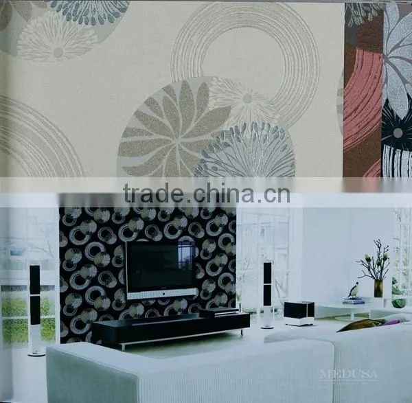 vinyl wallpaper with Chinese beautiful flowers