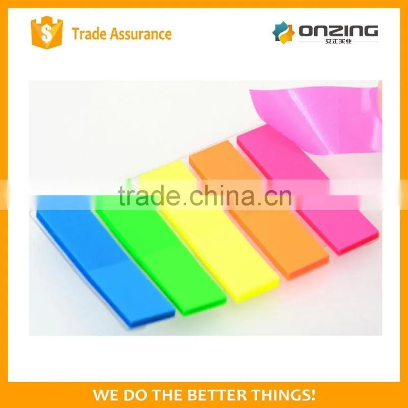 Colorful plastic sticky note flags page marker