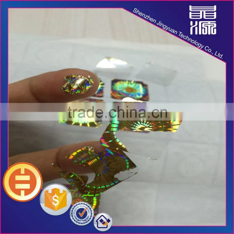 Professional Hot stamping colorful NJ state transparent overlay hologram sticker in stock