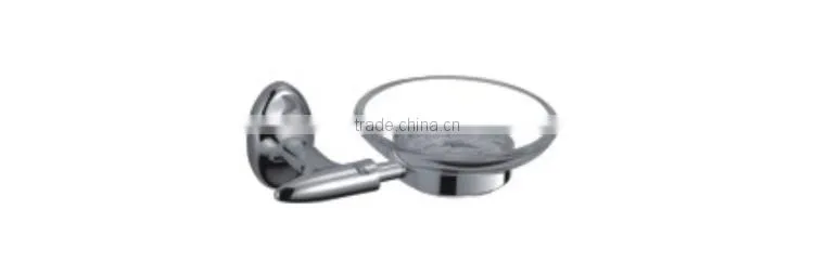 clear glass dish round shape wall mount wholesale lavatory use soap dish