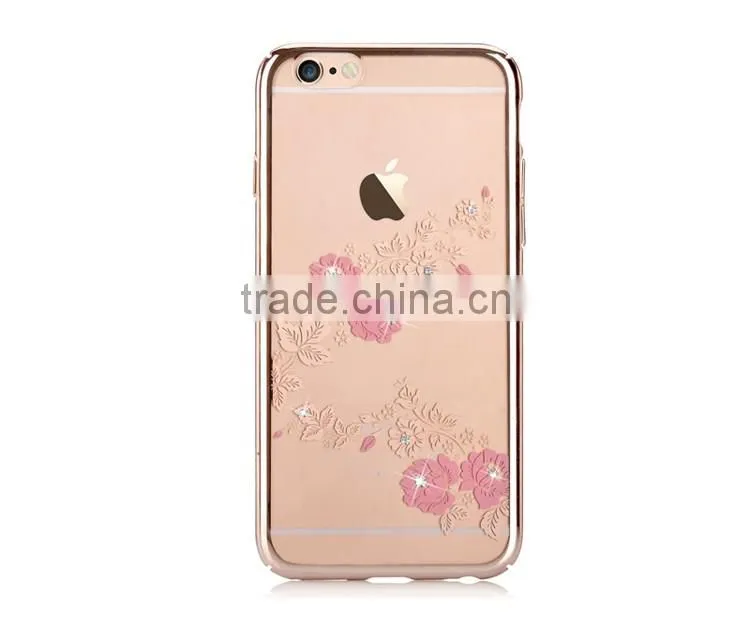 Luxury Mobile Phone Accessories Vouni Crystal PC Case for iPhone 6/6s Back Cover Shell